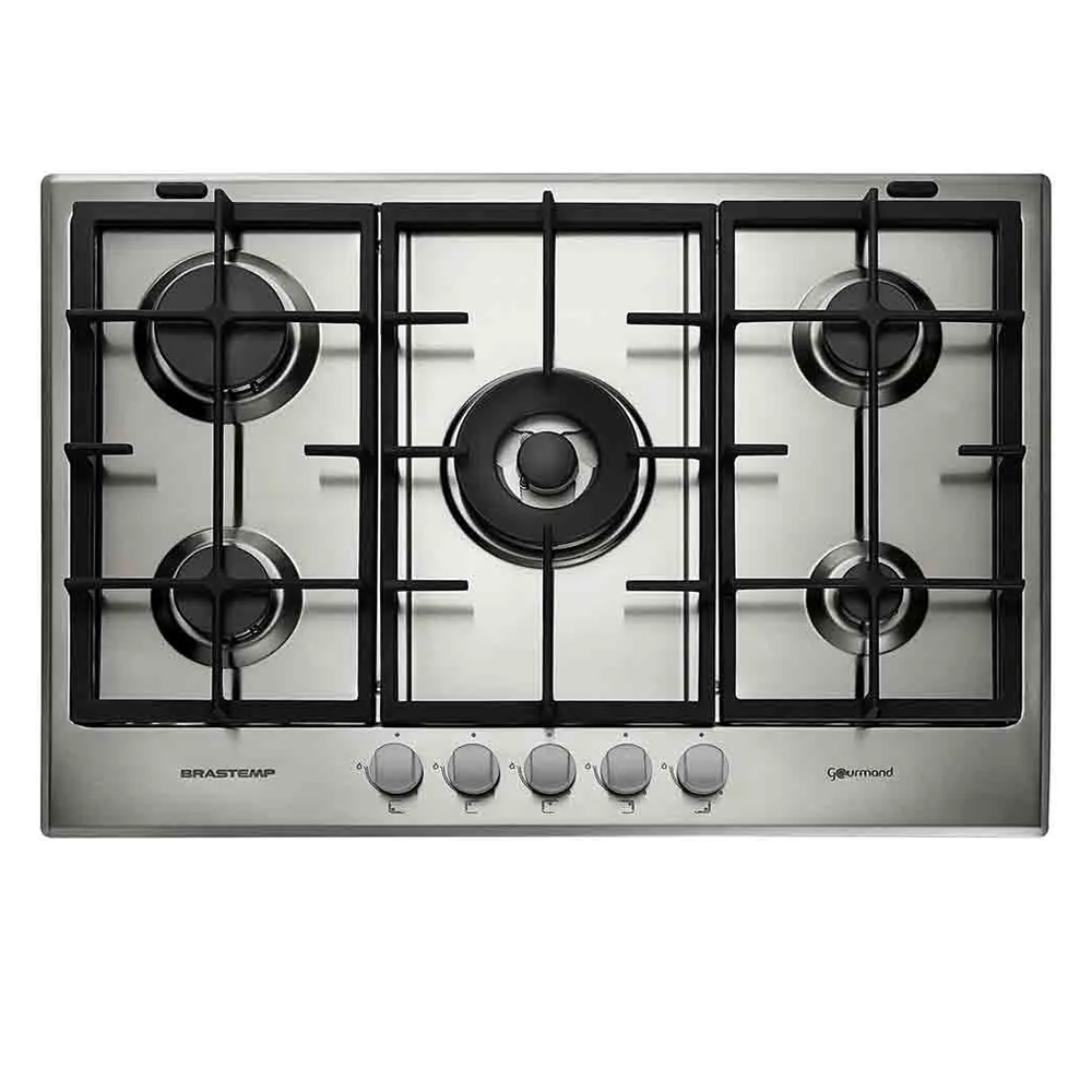 Cooktop 5 Bocas Brastemp Gourmand Inox BDK75DR - 220v